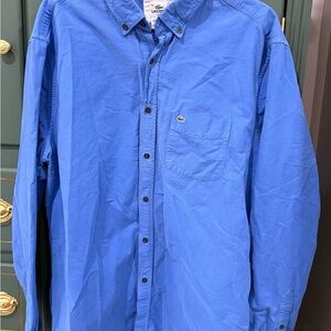 Lacoste Men's Vibrant Blue Casual Shirt